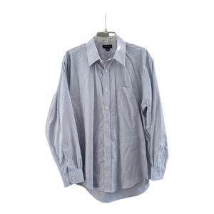 𝅺LANDS End No iron Pinpoint Oxford shirt 17.5 X 35 Career